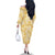 Melemele Aloha Hawaii Family Matching Off The Shoulder Long Sleeve Dress and Hawaiian Shirt Plumeria Lei With Palaka Motif - Polynesian Pride