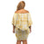 Melemele Aloha Hawaii Family Matching Off Shoulder Short Dress and Hawaiian Shirt Plumeria Lei With Palaka Motif - Polynesian Pride