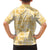 Melemele Aloha Hawaii Family Matching Short Sleeve Bodycon Dress and Hawaiian Shirt Plumeria Lei With Palaka Motif - Polynesian Pride