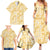Melemele Aloha Hawaii Family Matching Summer Maxi Dress and Hawaiian Shirt Plumeria Lei With Palaka Motif - Polynesian Pride