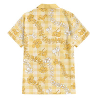 Melemele Aloha Hawaii Hawaiian Shirt Plumeria Lei With Palaka Motif - Polynesian Pride
