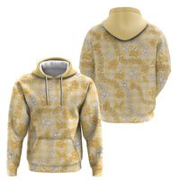 Melemele Aloha Hawaii Hoodie Plumeria Lei With Palaka Motif - Polynesian Pride