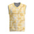 Melemele Aloha Hawaii Christmas Knitted V-Neck Vest Plumeria Lei With Palaka Motif - Polynesian Pride