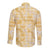 Melemele Aloha Hawaii Long Sleeve Button Shirt Plumeria Lei With Palaka Motif - Polynesian Pride