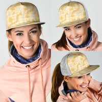 Melemele Aloha Hawaii Mesh Trucker Cap Plumeria Lei With Palaka Motif LT14