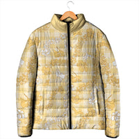 Melemele Aloha Hawaii Padded Jacket Plumeria Lei With Palaka Motif LT14 - Polynesian Pride