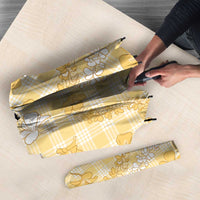 Melemele Aloha Hawaii Umbrella Plumeria Lei With Palaka Motif - Polynesian Pride