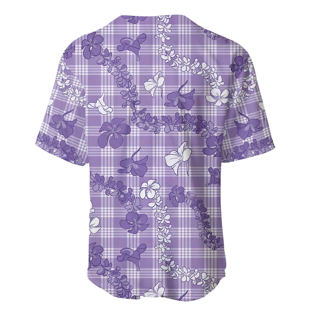 Poni Aloha Hawaii Baseball Jersey Plumeria Lei With Palaka Motif - Polynesian Pride