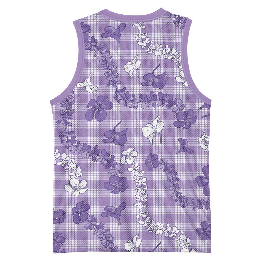 Poni Aloha Hawaii Basketball Jersey Plumeria Lei With Palaka Motif LT14 - Polynesian Pride