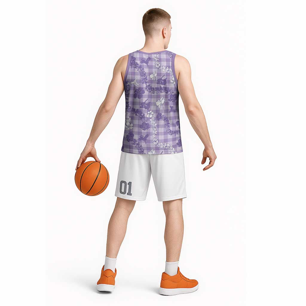 Poni Aloha Hawaii Basketball Jersey Plumeria Lei With Palaka Motif LT14 - Polynesian Pride