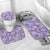 Poni Aloha Hawaii Bathroom Set Plumeria Lei With Palaka Motif - Polynesian Pride
