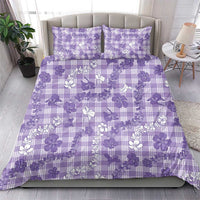 Poni Aloha Hawaii Bedding Set Plumeria Lei With Palaka Motif - Polynesian Pride