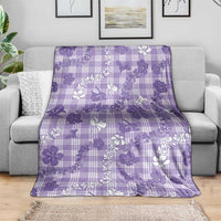 Poni Aloha Hawaii Blanket Plumeria Lei With Palaka Motif - Polynesian Pride