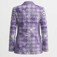 Poni Aloha Hawaii Blazer Plumeria Lei With Palaka Motif - Polynesian Pride