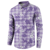 Poni Aloha Hawaii Button Sweatshirt Plumeria Lei With Palaka Motif - Polynesian Pride