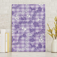 Poni Aloha Hawaii Canvas Wall Art Plumeria Lei With Palaka Motif - Polynesian Pride