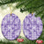 Poni Aloha Hawaii Ceramic Ornament Plumeria Lei With Palaka Motif - Polynesian Pride