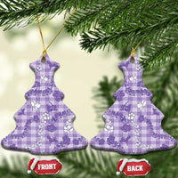 Poni Aloha Hawaii Ceramic Ornament Plumeria Lei With Palaka Motif - Polynesian Pride