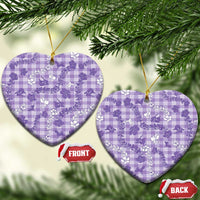 Poni Aloha Hawaii Ceramic Ornament Plumeria Lei With Palaka Motif - Polynesian Pride