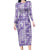 Poni Aloha Hawaii Family Matching Long Sleeve Bodycon Dress and Hawaiian Shirt Plumeria Lei With Palaka Motif - Polynesian Pride