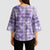 Poni Aloha Hawaii Kimono Sleeve Blouse Plumeria Lei With Palaka Motif - Polynesian Pride