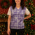 Poni Aloha Hawaii Christmas Knitted V-Neck Vest Plumeria Lei With Palaka Motif - Polynesian Pride