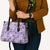 Poni Aloha Hawaii Leather Bag Plumeria Lei With Palaka Motif - Polynesian Pride