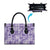 Poni Aloha Hawaii Leather Bag Plumeria Lei With Palaka Motif - Polynesian Pride