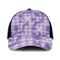 Poni Aloha Hawaii Mesh Trucker Cap Plumeria Lei With Palaka Motif - Polynesian Pride