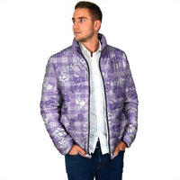 Poni Aloha Hawaii Padded Jacket Plumeria Lei With Palaka Motif LT14 - Polynesian Pride