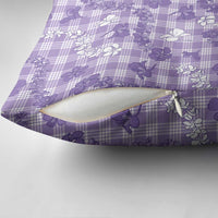 Poni Aloha Hawaii Pillow Cover Plumeria Lei With Palaka Motif - Polynesian Pride