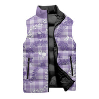 Poni Aloha Hawaii Sleeveless Puffer Jacket Plumeria Lei With Palaka Motif LT14 - Polynesian Pride