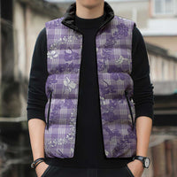 Poni Aloha Hawaii Sleeveless Puffer Jacket Plumeria Lei With Palaka Motif LT14 - Polynesian Pride