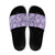Poni Aloha Hawaii Slide Sandals Plumeria Lei With Palaka Motif - Polynesian Pride