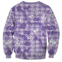 Poni Aloha Hawaii Sweatshirt Plumeria Lei With Palaka Motif LT14 - Polynesian Pride