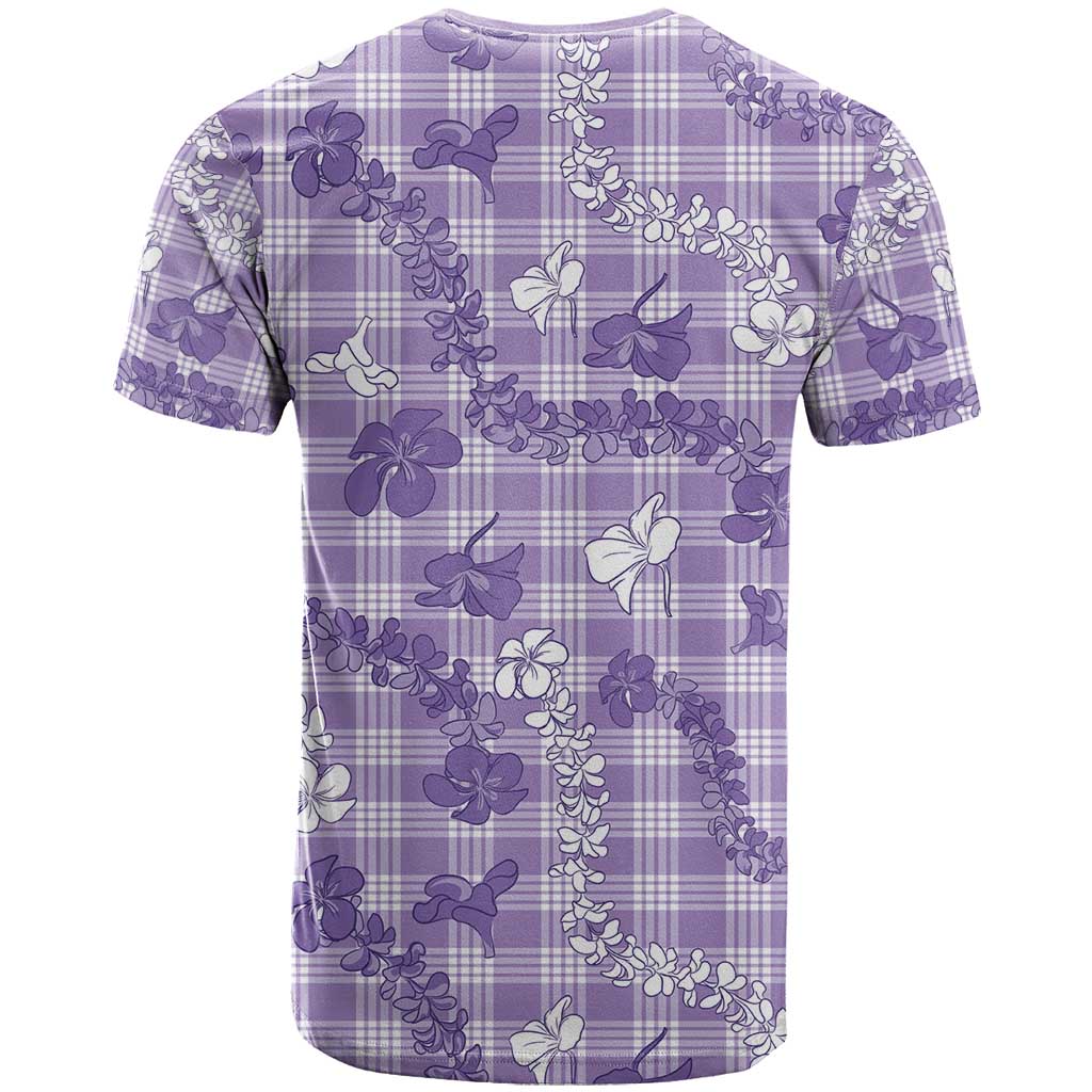 Poni Aloha Hawaii T Shirt Plumeria Lei With Palaka Motif - Polynesian Pride