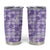 Poni Aloha Hawaii Tumbler Cup Plumeria Lei With Palaka Motif - Polynesian Pride