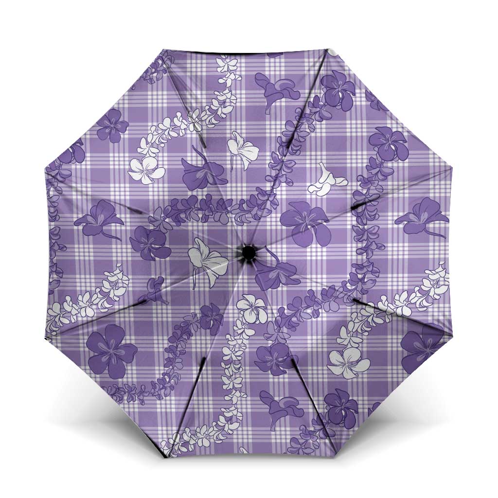 Poni Aloha Hawaii Umbrella Plumeria Lei With Palaka Motif - Polynesian Pride
