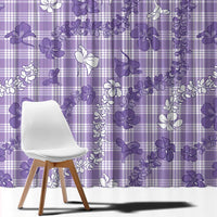 Poni Aloha Hawaii Window Curtain Plumeria Lei With Palaka Motif LT14 - Polynesian Pride