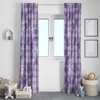 Poni Aloha Hawaii Window Curtain Plumeria Lei With Palaka Motif LT14 - Polynesian Pride