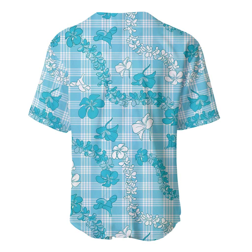 Polu Aloha Hawaii Baseball Jersey Plumeria Lei With Palaka Motif LT14 - Polynesian Pride
