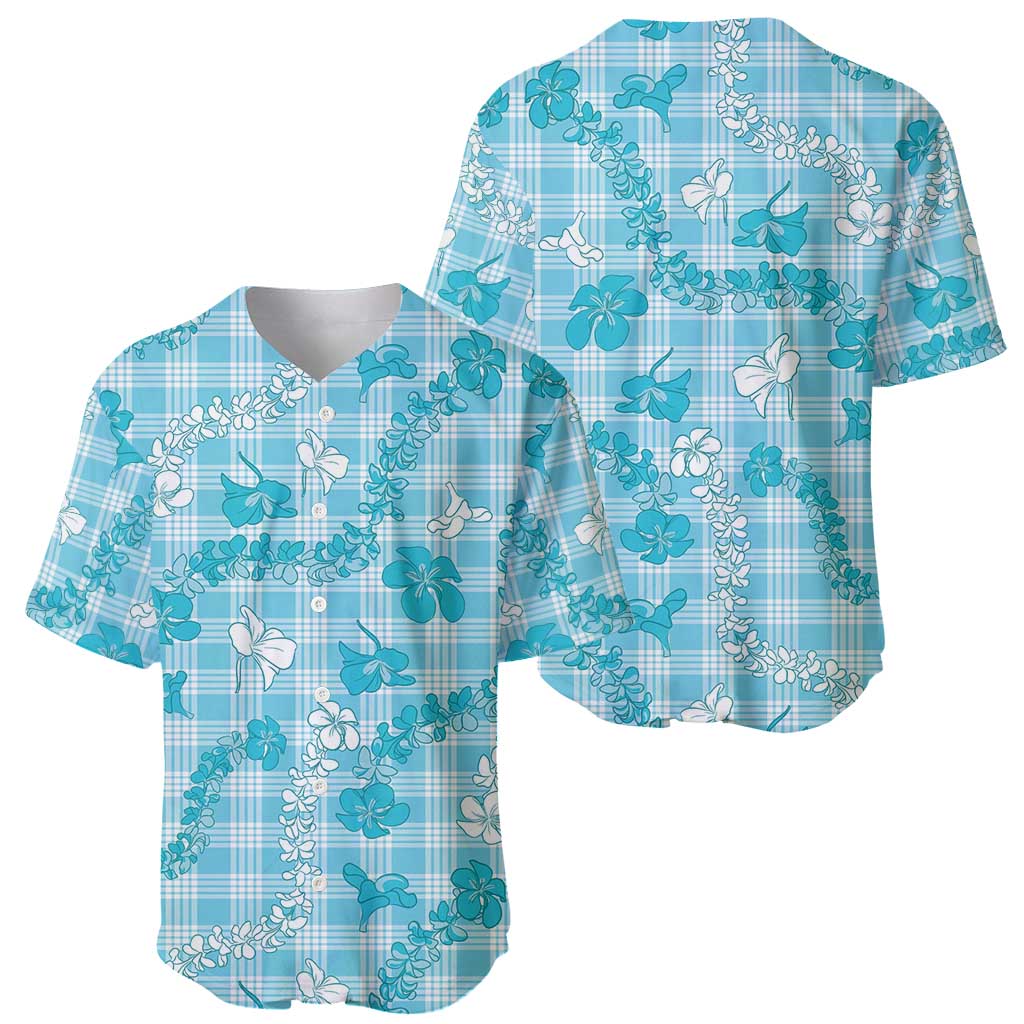Polu Aloha Hawaii Baseball Jersey Plumeria Lei With Palaka Motif LT14 - Polynesian Pride