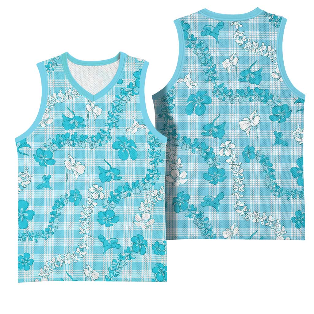 Polu Aloha Hawaii Basketball Jersey Plumeria Lei With Palaka Motif LT14 - Polynesian Pride