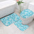 Polu Aloha Hawaii Bathroom Set Plumeria Lei With Palaka Motif - Polynesian Pride