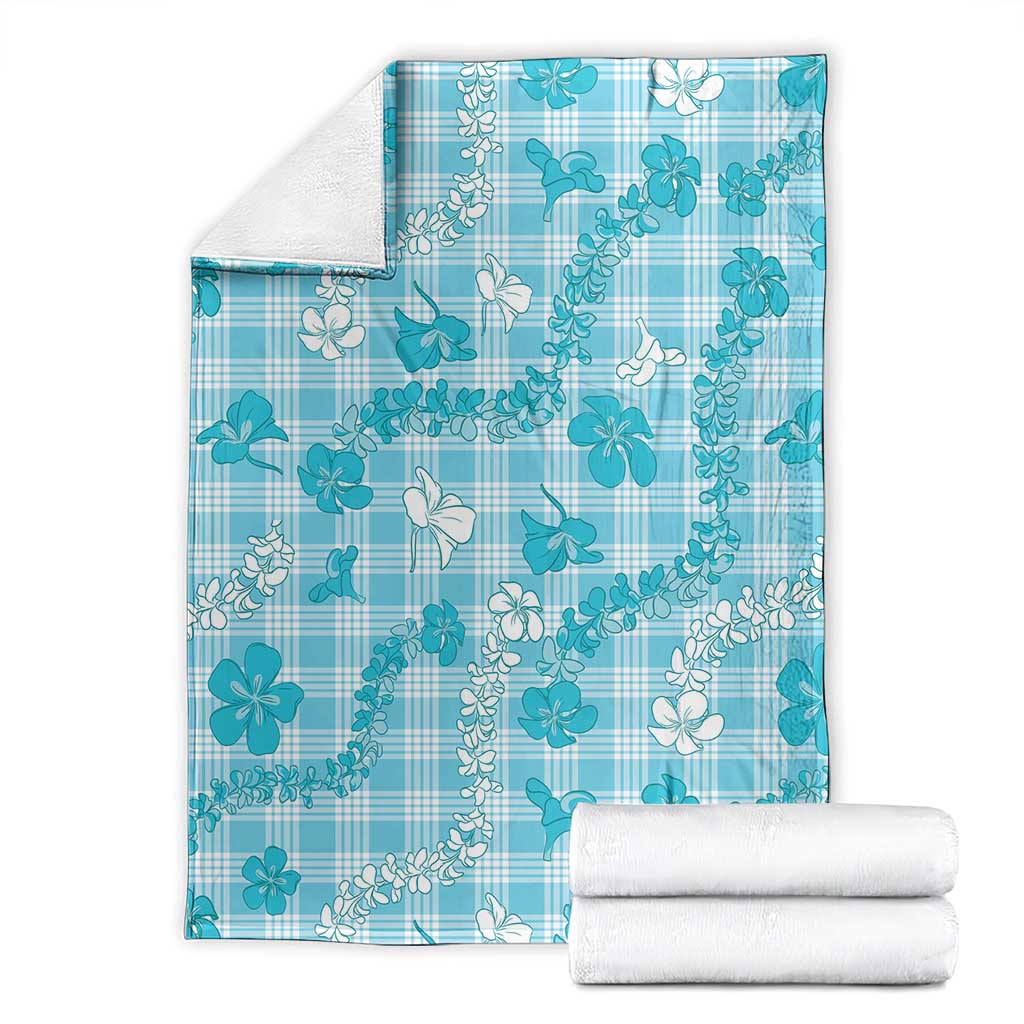 Polu Aloha Hawaii Blanket Plumeria Lei With Palaka Motif - Polynesian Pride