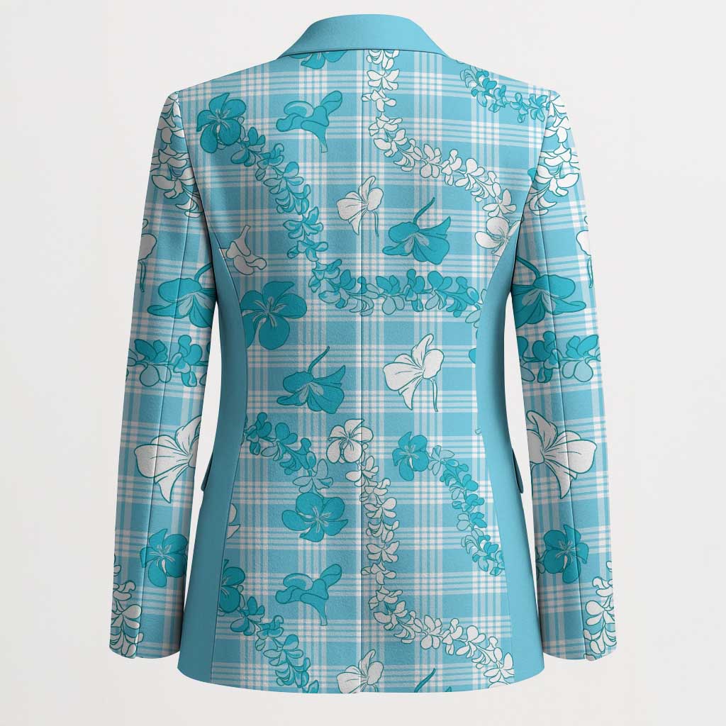 Polu Aloha Hawaii Blazer Plumeria Lei With Palaka Motif - Polynesian Pride