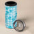 Polu Aloha Hawaii 4 in 1 Can Cooler Tumbler Plumeria Lei With Palaka Motif - Polynesian Pride
