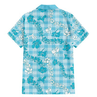Polu Aloha Hawaii Family Matching Mermaid Dress and Hawaiian Shirt Plumeria Lei With Palaka Motif - Polynesian Pride