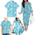Polu Aloha Hawaii Family Matching Off The Shoulder Long Sleeve Dress and Hawaiian Shirt Plumeria Lei With Palaka Motif - Polynesian Pride