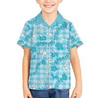 Polu Aloha Hawaii Family Matching Puletasi and Hawaiian Shirt Plumeria Lei With Palaka Motif - Polynesian Pride